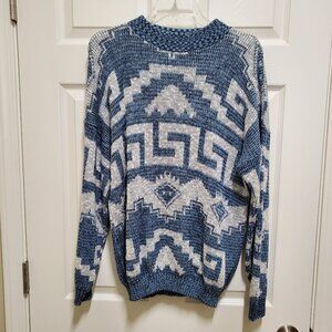 Sparkly Blue & White Holiday Sweater